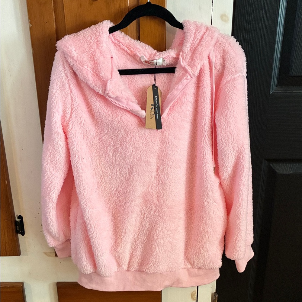 Soft Pink Cowl Neck Sweater